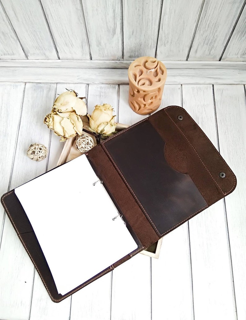 Notepad Leather notepad Handmade leather notepad Etsy