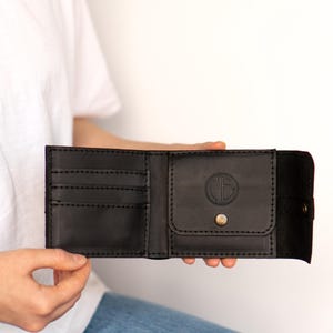 Carteira de couro personalizada, carteira masculina, presente personalizado para pai, marido, namorado, presente de dia dos pais, carteira de cartão, porta-moedas de couro