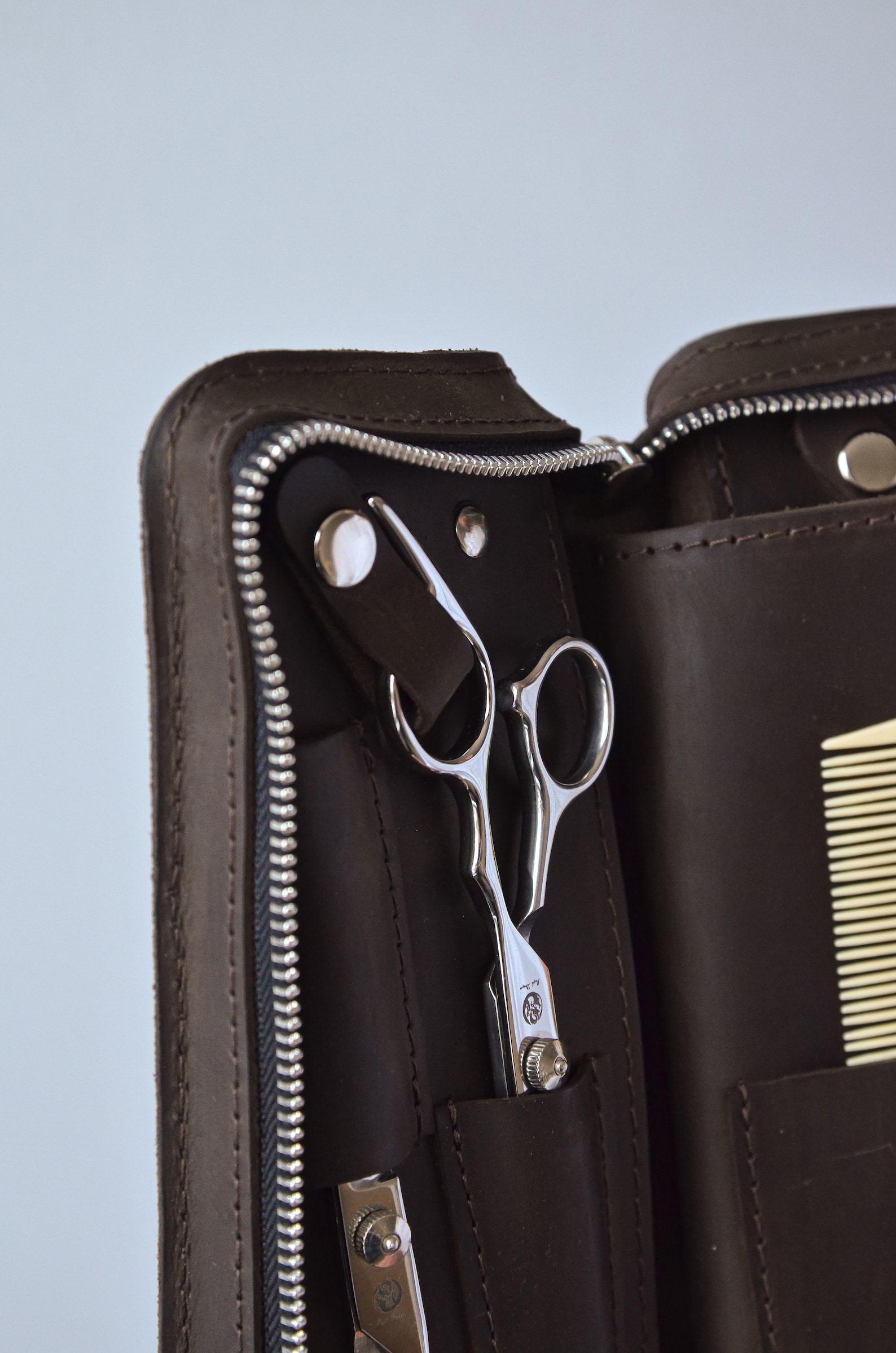 Shears Leather Hard Case,organizer for Scissors and Combs,hairdressing ...