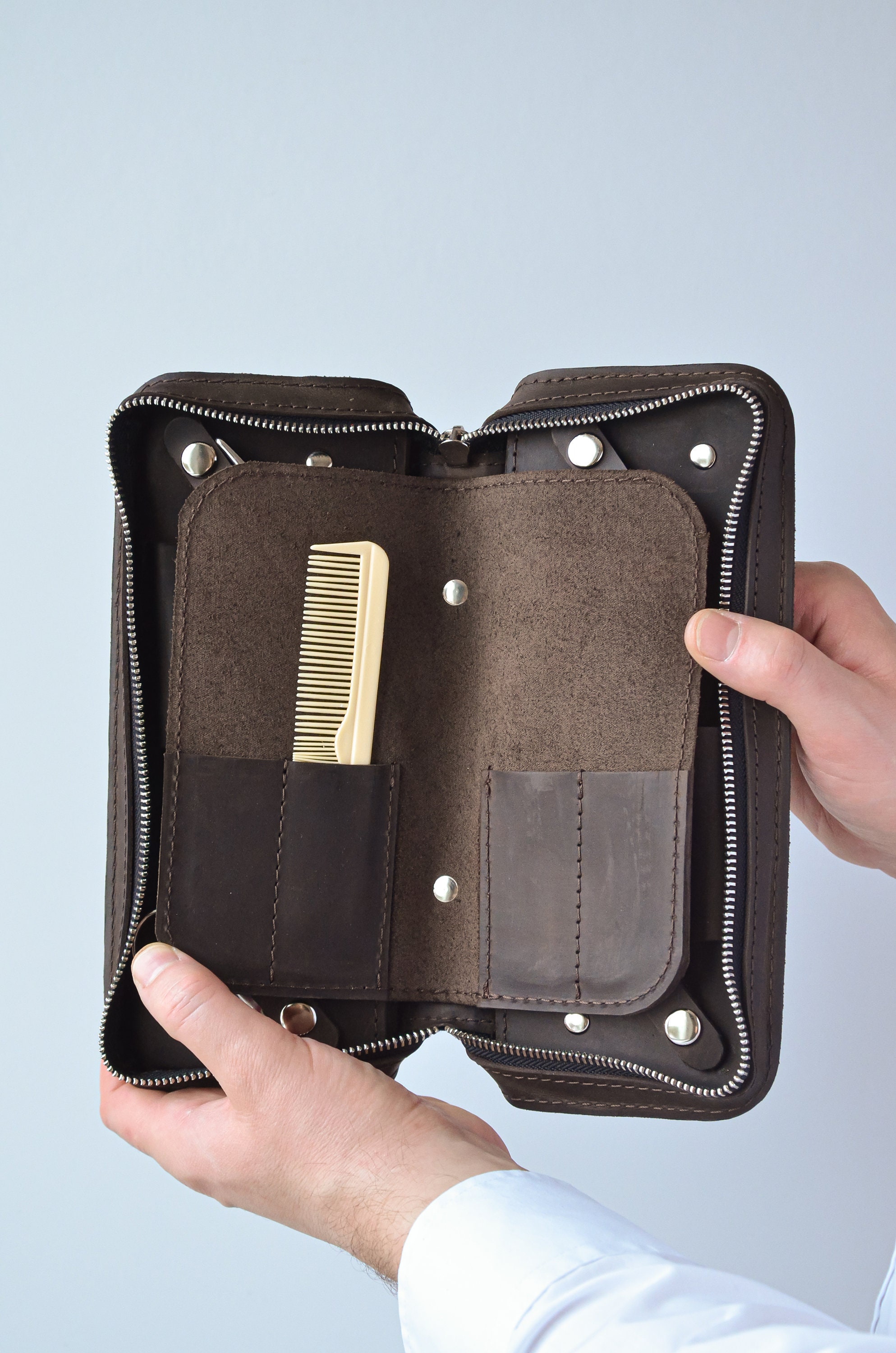 Shears Leather Hard Case,organizer for Scissors and Combs,hairdressing ...