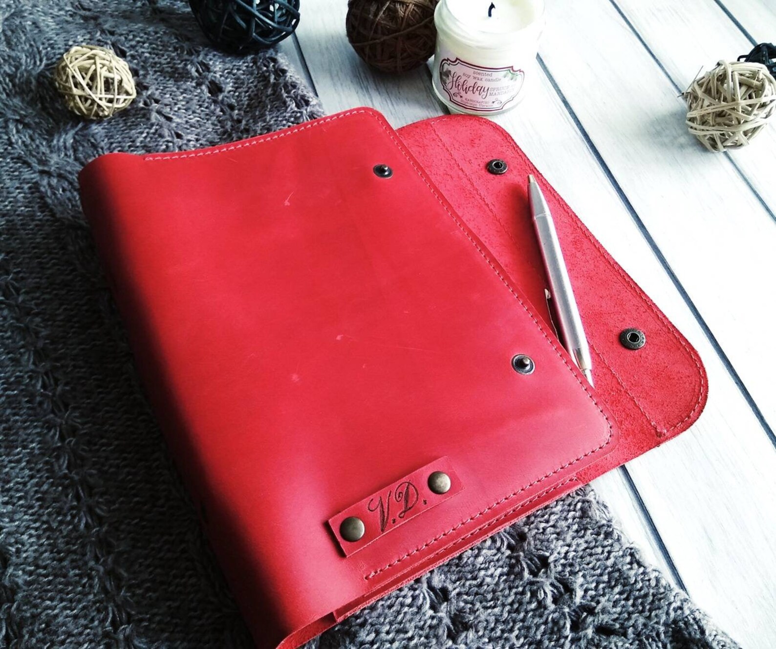 Notepad Leather Notepad Hand Made Personalization Etsy