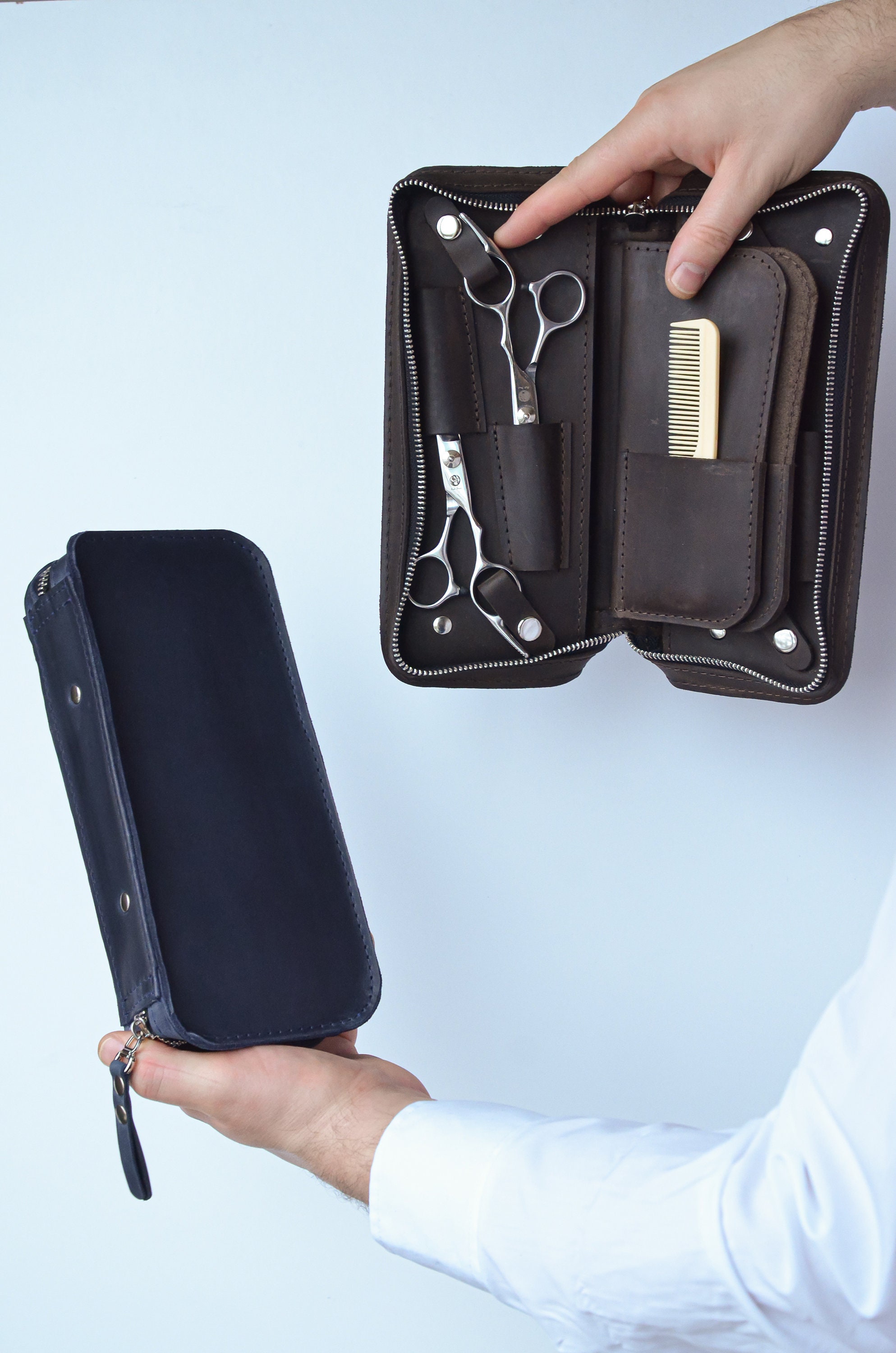 Shears Leather Hard Case,organizer for Scissors and Combs,hairdressing ...