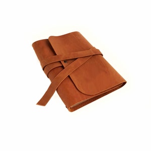Blocco note, Blocco note personalizzato, Quaderno con carta con elastico, Carta Kraft, Pelle Crazy Horse, Regalo, Fatto a mano, Personalizzazione