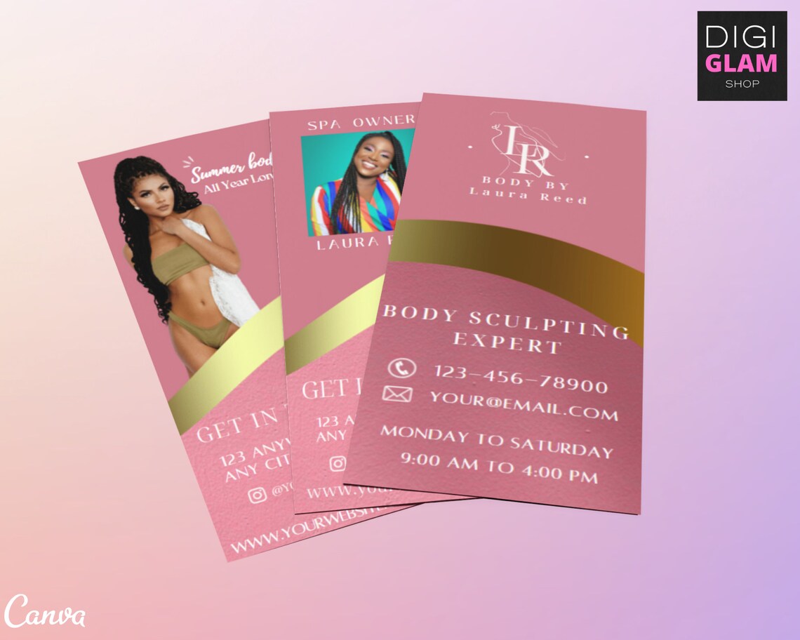 Body Sculpting Brochure Body Sculpting Editable Body Etsy
