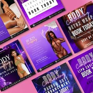 Body Contouring Flyer Template Body Sculpting Flyer Social Media Post Body Sculpting IG Template Body Contouring Training Premade Canva