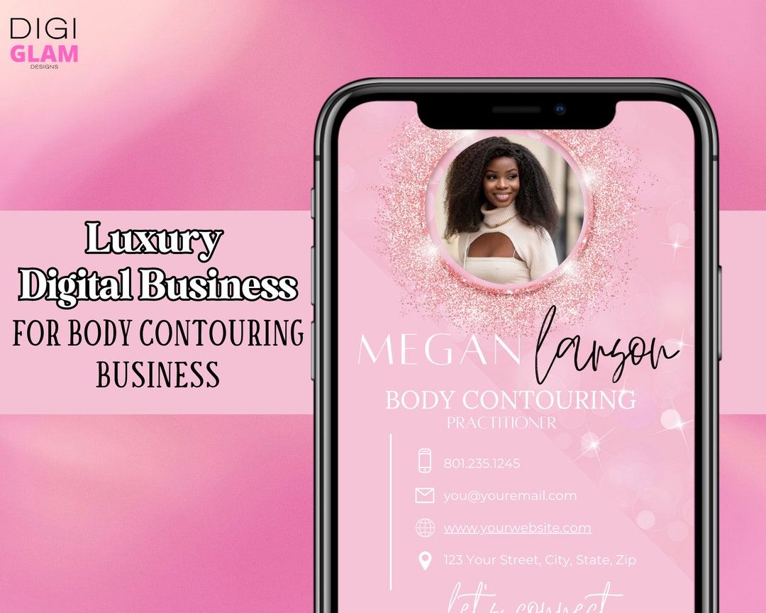 Body Contouring Business Cards Digital Beauty Business Card Body