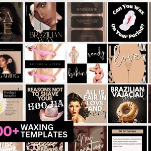 200+ Waxing Flyer Waxing Template IG POST Esthetician Waxing Templates Brazilian Waxing Flyer temples Waxing Flyer Template Canva