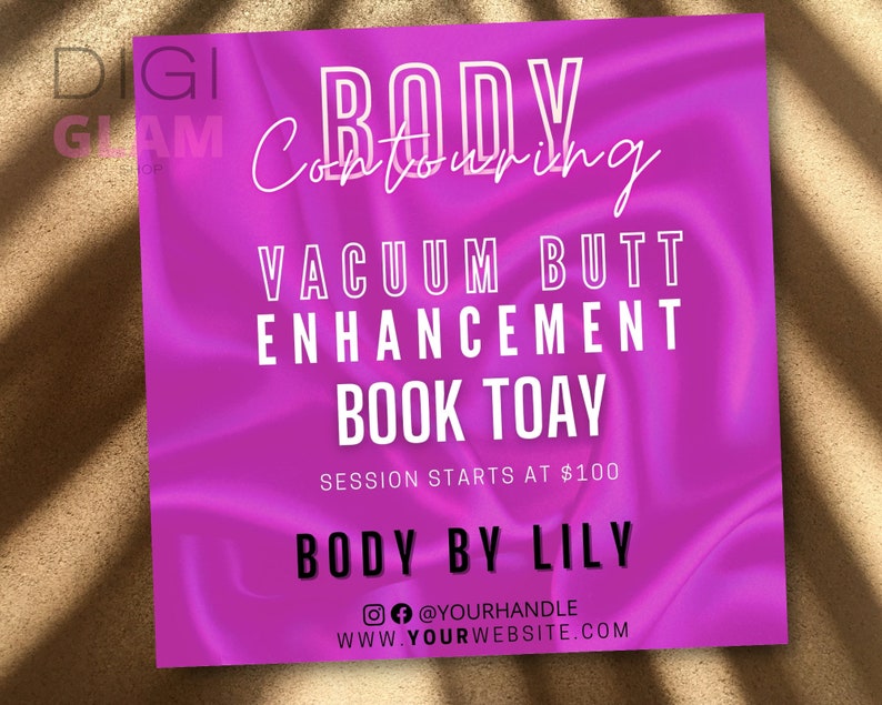 Body Contouring Flyers Body Contouring Template Body Etsy