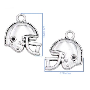 Football Helmet charms. Both sides Wholesale Bulk 25, 50, or 100 units.