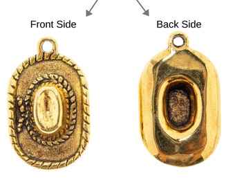 The more you buy Tridimensional charms Choose 25 the more you save Golden Cowboycowgirl Hat Charms 50 or 100 Pieces