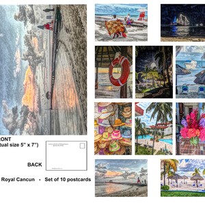 Cartões postais de arte de Cancún - Royal Resorts