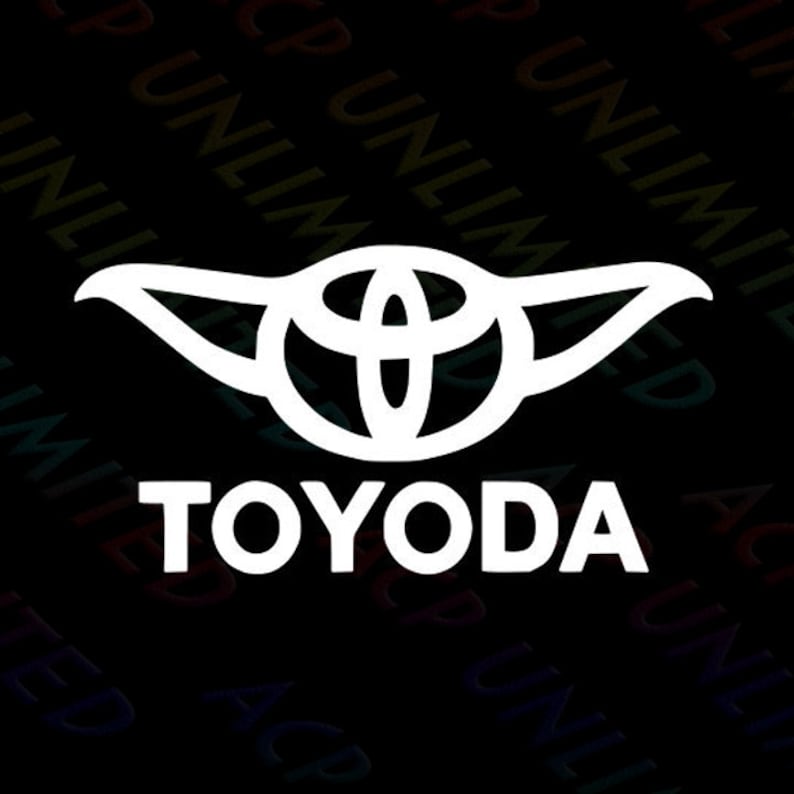 Funny Toyoda Star Wars Yoda Decal Sticker Toyota Vinyl Window Bumper