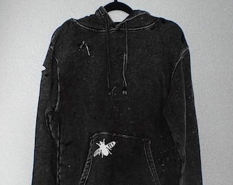 Grunge Hoodie, Distressed, Hoodie with Pins, Safety Pins, Punk Rock Hoodie, Grunge Style, Distressed Sweatshirt, Grunge