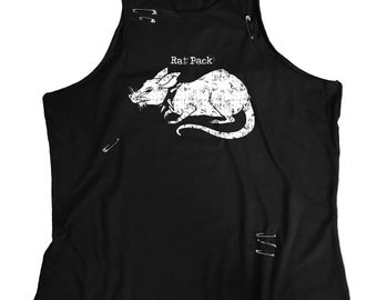 MOSHDOLLS - Rat Pack Tank, Punk Rat, Punk Tank Top, Grungecore, Grunge, Alternatywny styl Tank, Rat Tank, Punk Rock Rat, Soft Grunge Top