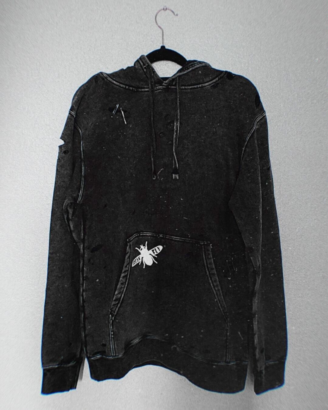 Grunge Hoodie, Distressed, Hoodie With Pins, Safety Pins, Punk Rock