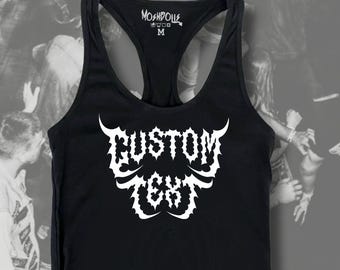 MOSHDOLLS - CUSTOM Tank, Custom Metal Shirt, Metalcore Tank, Grunge, Alternatywny prezent, Metalhead Girl, Custom Goth Tank, Pomysły na prezenty gotyckie