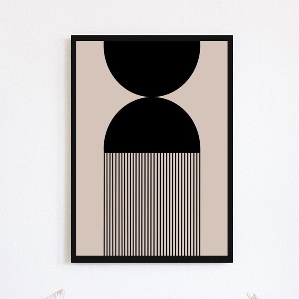 Abstract Geometric Artwork Print | Minimal Wall Art | Poster Print | Gallery Wall | Home Decor Print | Neutral Artwork