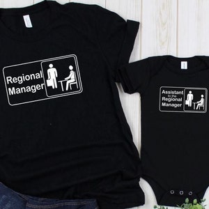 Office themed Daddy and me outfit,daddy and me shirt,office themed,regional manager toddler,assistant to the regional manager,infant,toddler