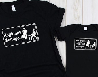 Office themed Daddy and me outfit,daddy and me shirt,office themed,regional manager toddler,assistant to the regional manager,infant,toddler
