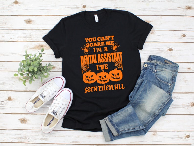 Halloween Dental Assistant Shirt Black Shirt Dental Etsy