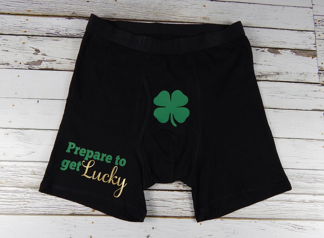 St. Patrick's Day Boxers,boxer Brief,for Him,lucky,underwear,crotch ...