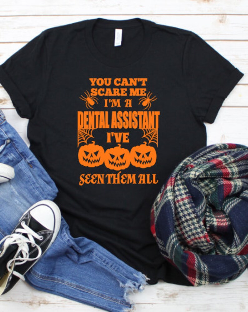 Halloween Dental Assistant Shirt Black Shirt Dental Etsy