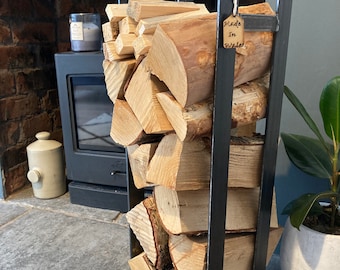 Wrought iron slimline log holder