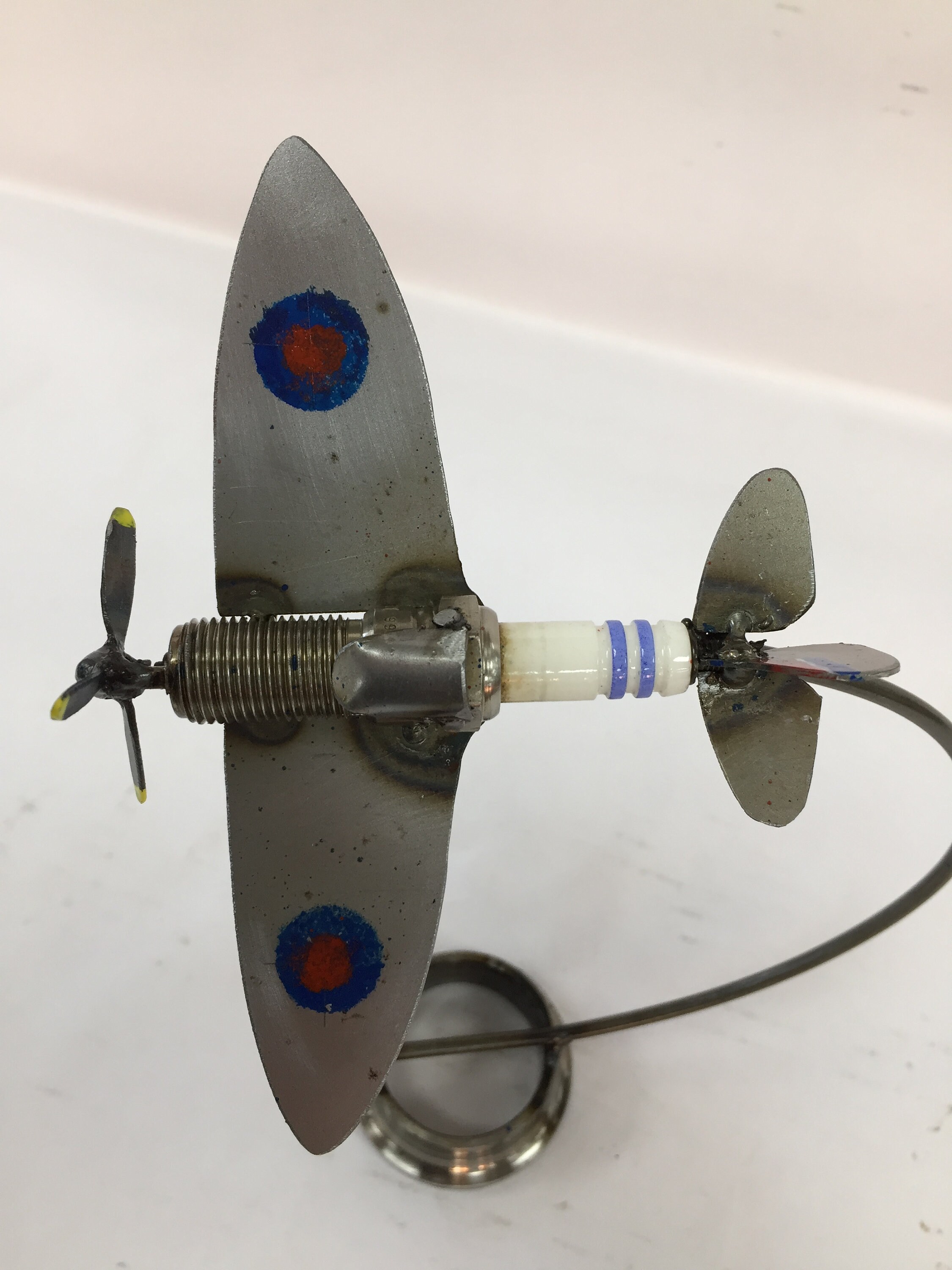 Spark Plug Spitfire WW2 Aeroplane Scrap Metal Sculpture Etsy Canada