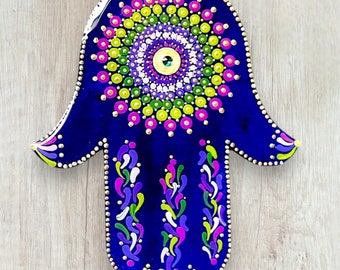 Mandala Hamsa 6" wall ornament; home decor; hamsa; mandala art; holiday gifts;