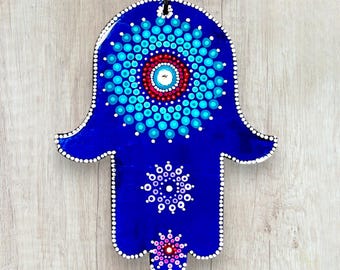 Mandala Hamsa 6" wall ornament; home decor; hamsa; mandala art; holiday gifts;
