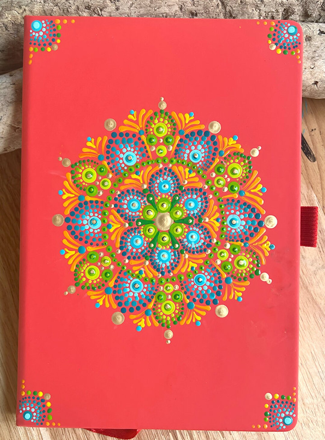 Mandala Journal / Notebook BOHO Handpainted Gift Holiday Etsy