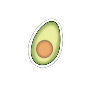 Avocado Sticker, Food Sticker, Waterproof Sticker, Laptop Stickers, Stickers For Water Bottle, Planner Sticker, Journal Sticker, Stickers