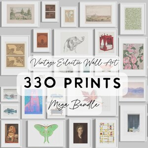 ECLECTIC GALLERY WALL Prints Set of 330 Printable Wall Art Maximalist Decor Vintage Modern Art Exhibition Poster Mega Set Boho Collage
