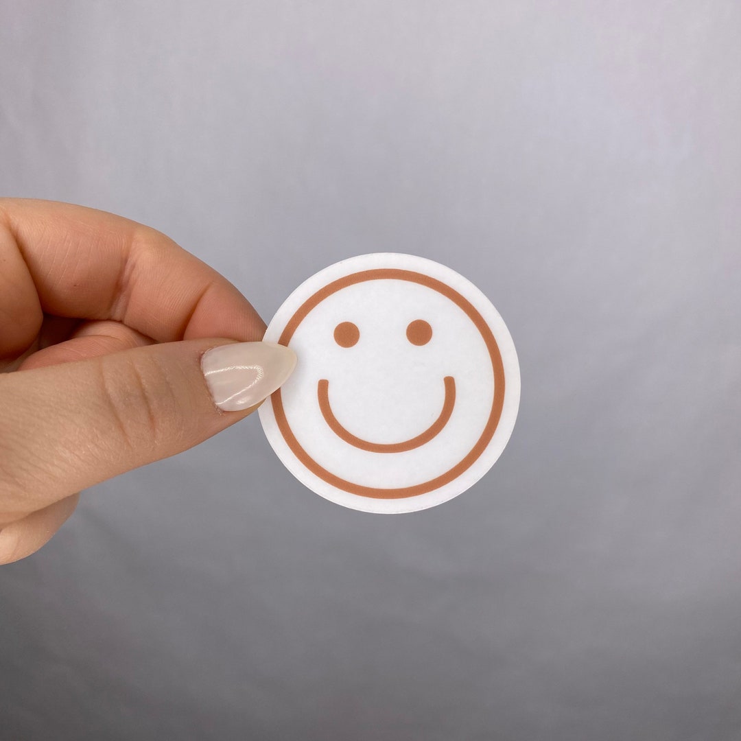 Clear Sticker, Smiley Sticker, Laptop Sticker, Sticker for Water Bottle ...