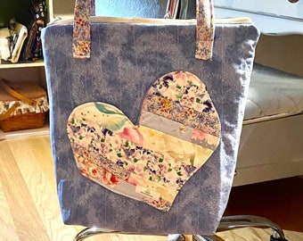 Lined Tote bag with beautiful linen bow embellishment