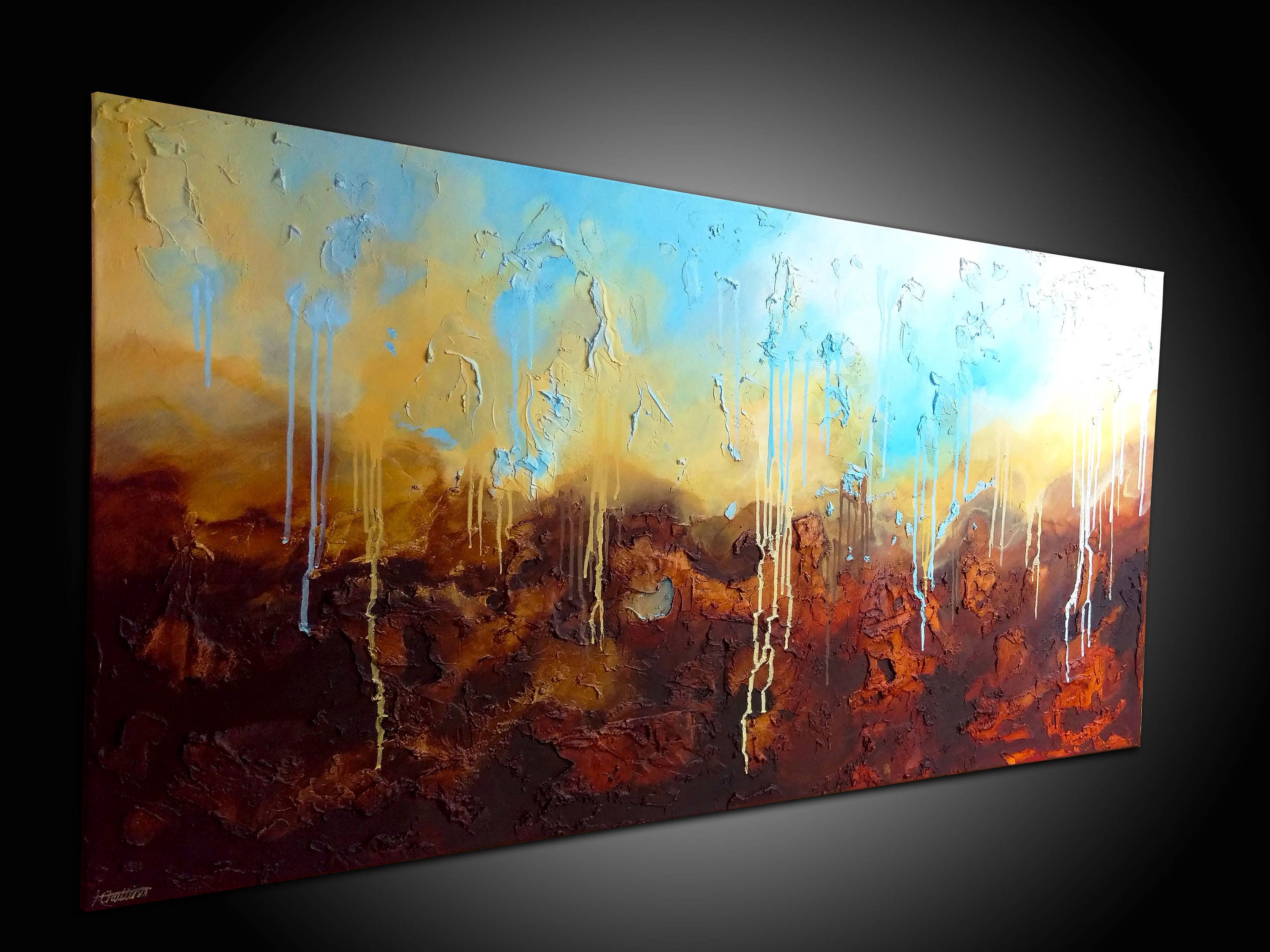 LARGE Original ABSTRACT Textured PAINTING canvas Wall Art | Etsy