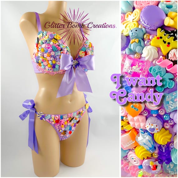 Candyland Theme Festival Costume/ Candy Princess Rave Bra/ Cute Bling  Cabochons/ I Want Candy/ Women's Sexy Theme Wear Outfit/ MADE TO ORDER -  Etsy