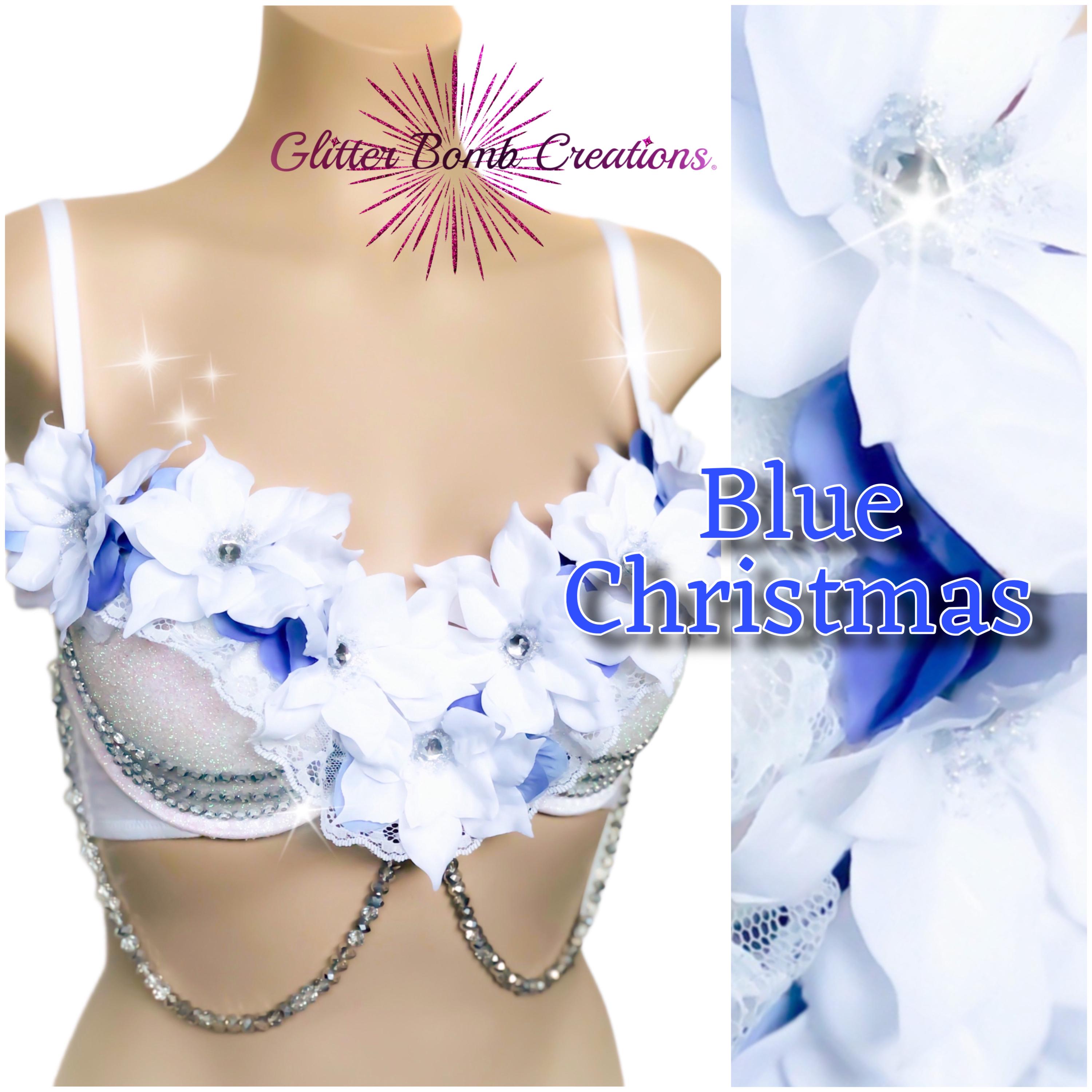 White Flower Bra Etsy