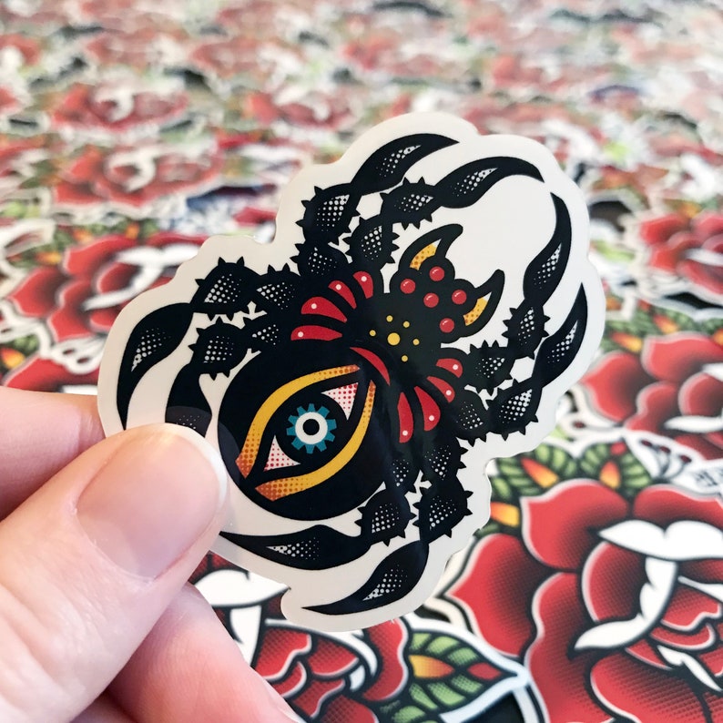 Spider - Vinyl Sticker - Etsy