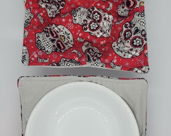 Hot or Cold Cozies Handmade 8 Microwave Bowl Holder Gift For Her Reversible Bowl Caddy Hot Bowl Trivet Hot Pad Microwave Bowl Cozy