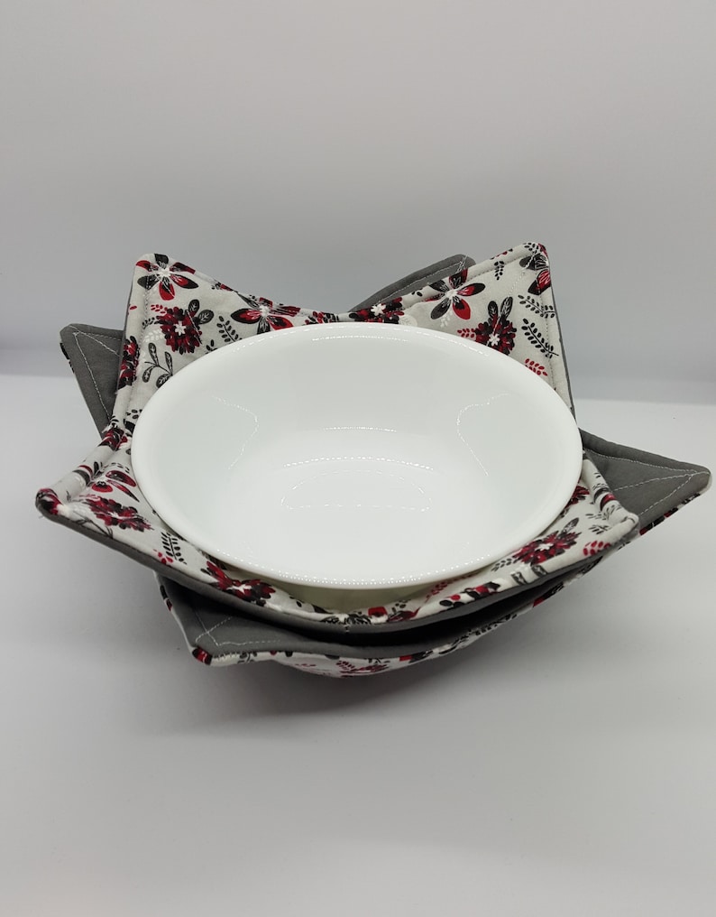 Hot or Cold Cozies Handmade 8 Microwave Bowl Holder Gift For Her Reversible Bowl Caddy Hot Bowl Trivet Hot Pad Microwave Bowl Cozy