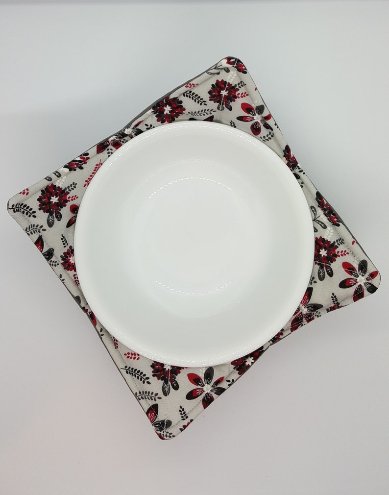 Hot or Cold Cozies Handmade 8 Microwave Bowl Holder Gift For Her Reversible Bowl Caddy Hot Bowl Trivet Hot Pad Microwave Bowl Cozy
