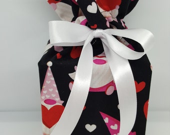 Fabric Tissue Box Cover, Tissue Box Topper, Handmade, Bathroom, Bedroom Decor, Gift For Her, Gift For Him, Valentine's Day, Holiday Gnomes