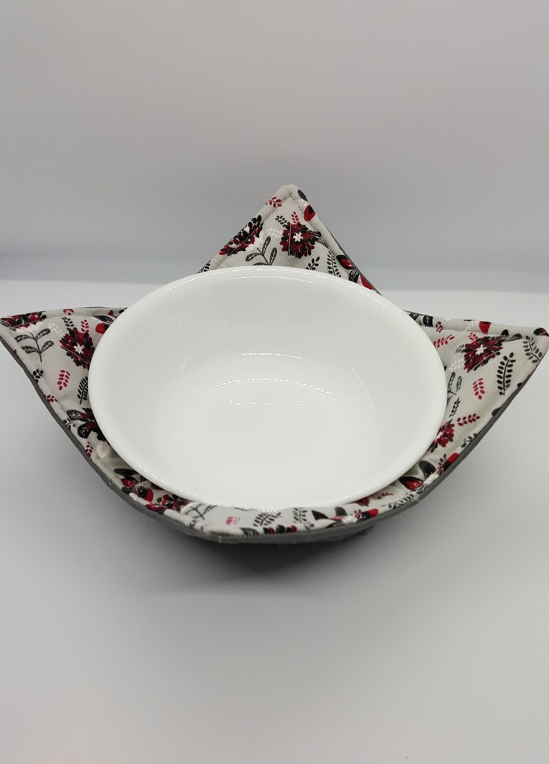 Hot or Cold Cozies Handmade 8 Microwave Bowl Holder Gift For Her Reversible Bowl Caddy Hot Bowl Trivet Hot Pad Microwave Bowl Cozy