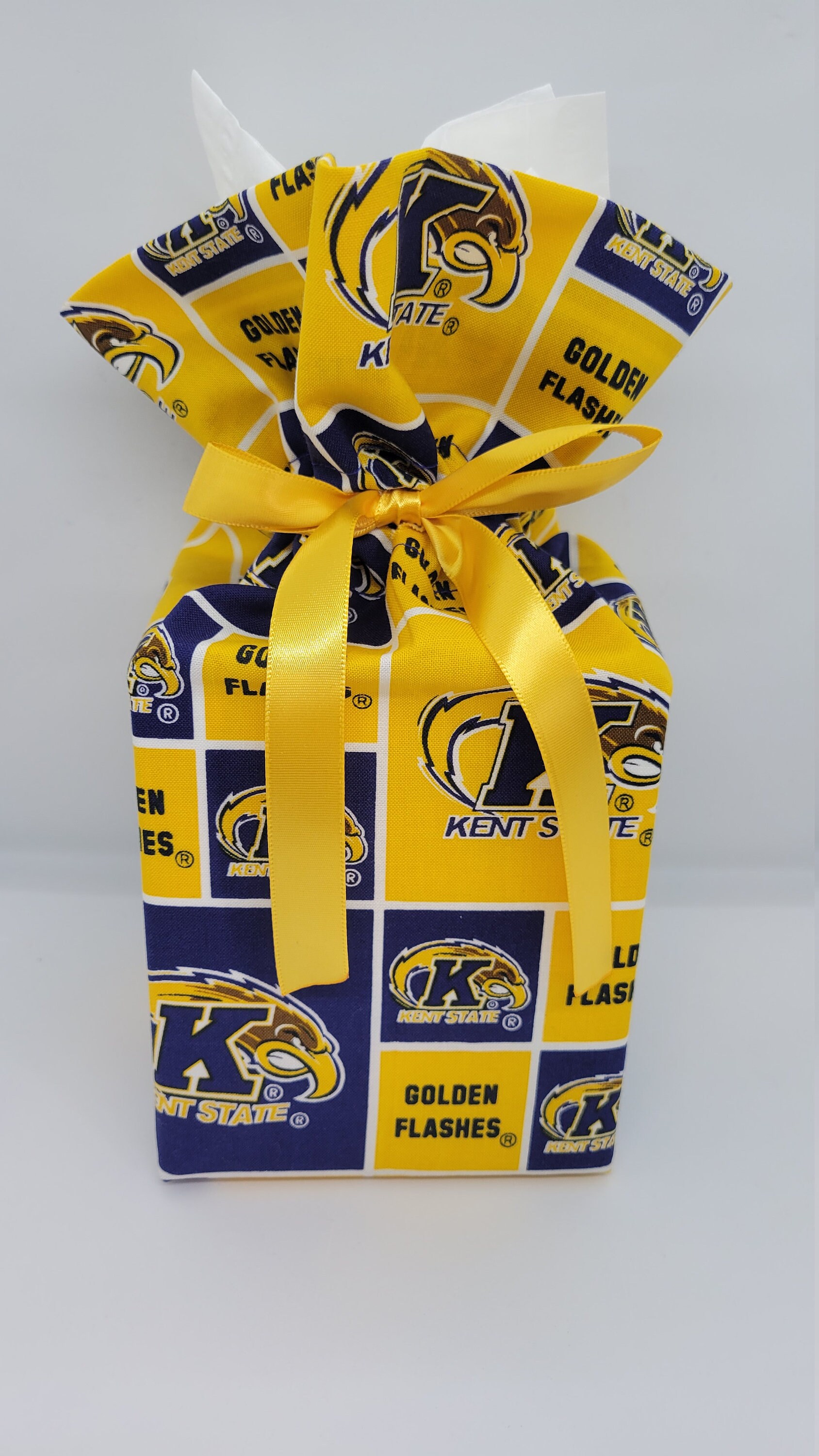 Kent State University Cotton Fabric By Sykel-Kent Golden Flashes