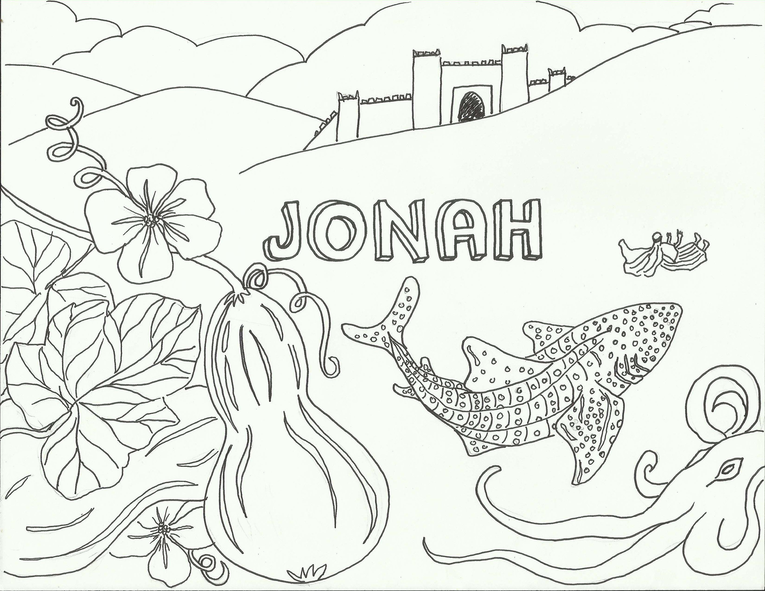 DIGITAL Jonah Coloring Page Goes With Sundays Drama 20 ...