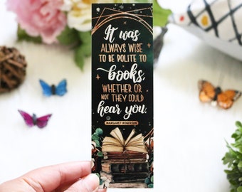 It Was Always Wise Bookmark - Sorcery of Thorns