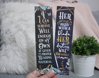 Throne of Glass Double-sided Sturdy Bookmark - Soft Touch Finish