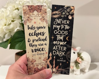 Addie Larue / Scwab Quotes - Double-sided Wooden Bookmark