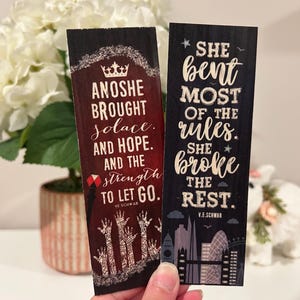 Shades of Magic ADSOM Quotes - Double-sided Wooden Bookmark